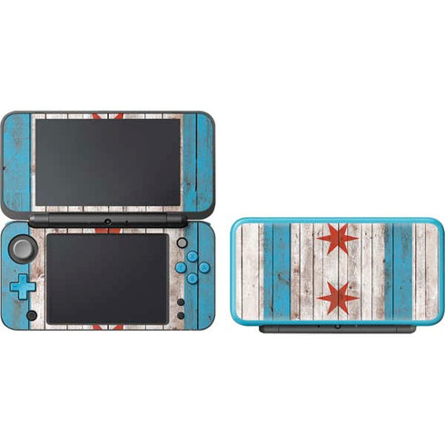 Chicago Flag Dark Wood Nintendo 2DS XL (2017) Skin